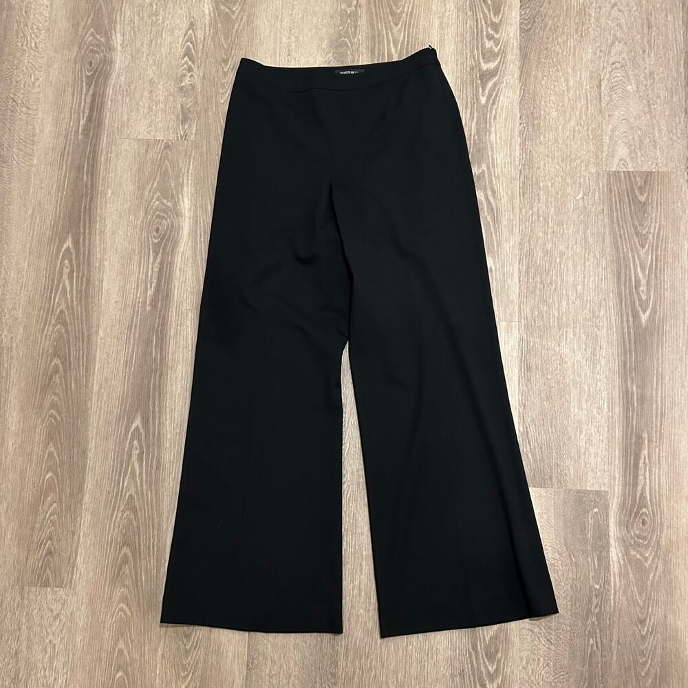 Lafayette 148 Wool Straight Leg‎ Tailored Trousers Black Size 6